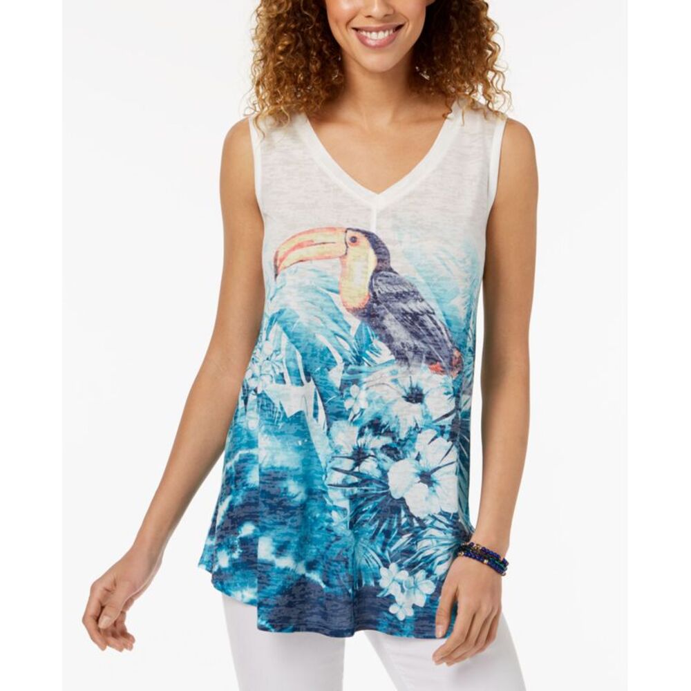 Style & Co Graphic Swing Tank Top